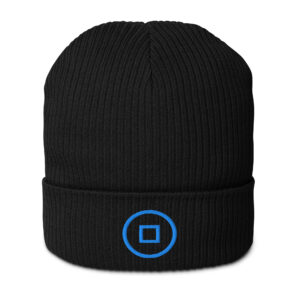 Ryo Embroidered Organic Ribbed Beanie