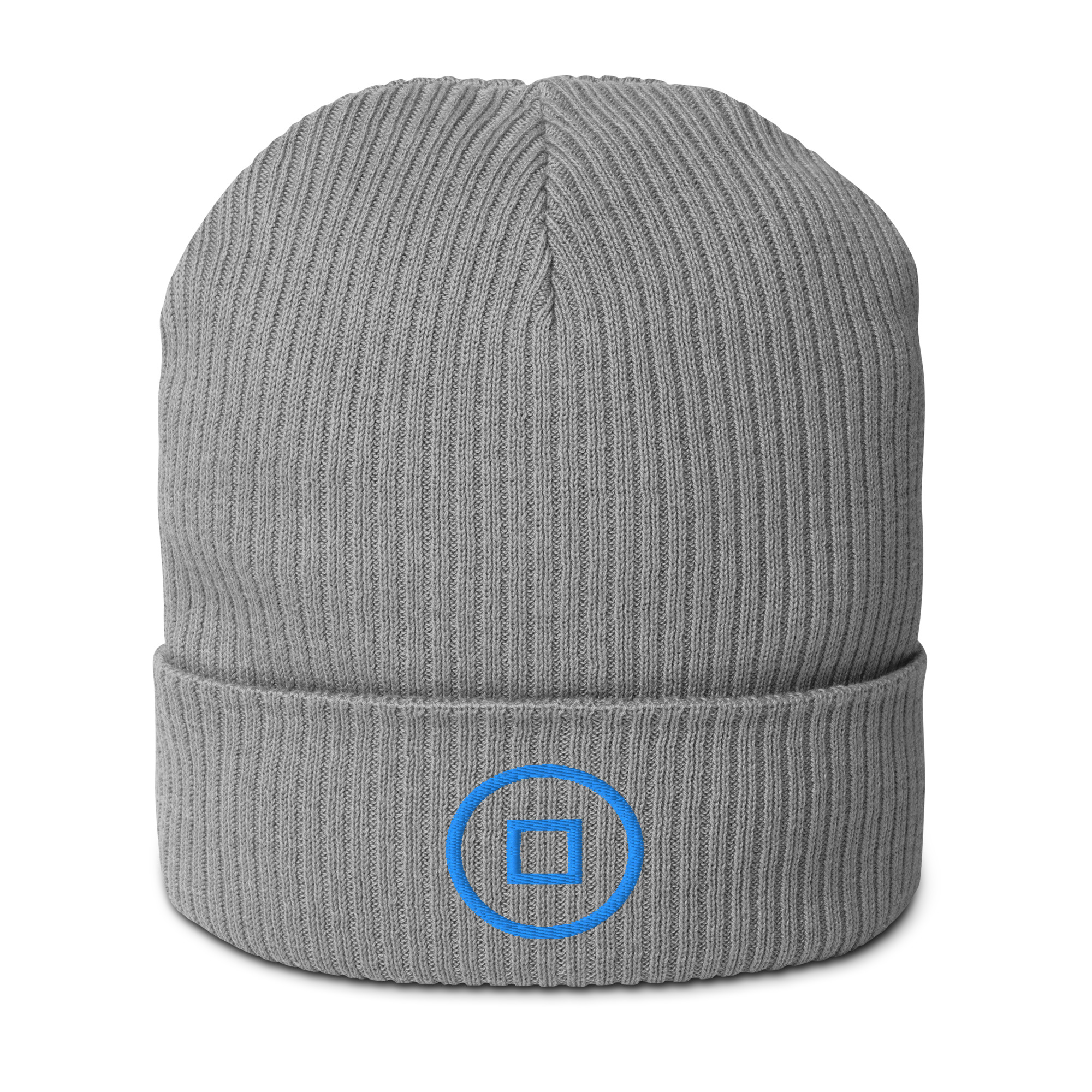 Ryo Embroidered Organic Ribbed Beanie - Image 5