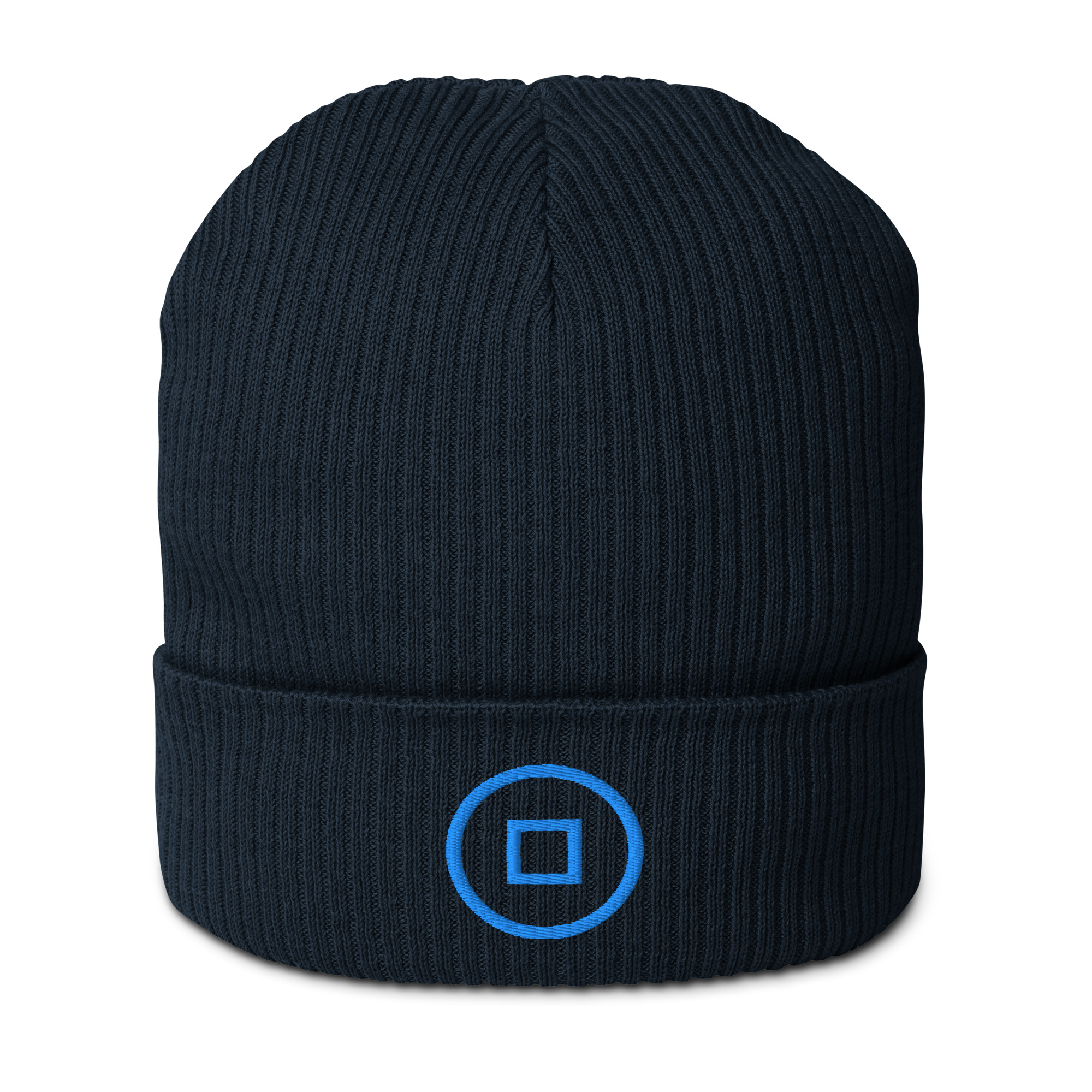 Ryo Embroidered Organic Ribbed Beanie - Image 2