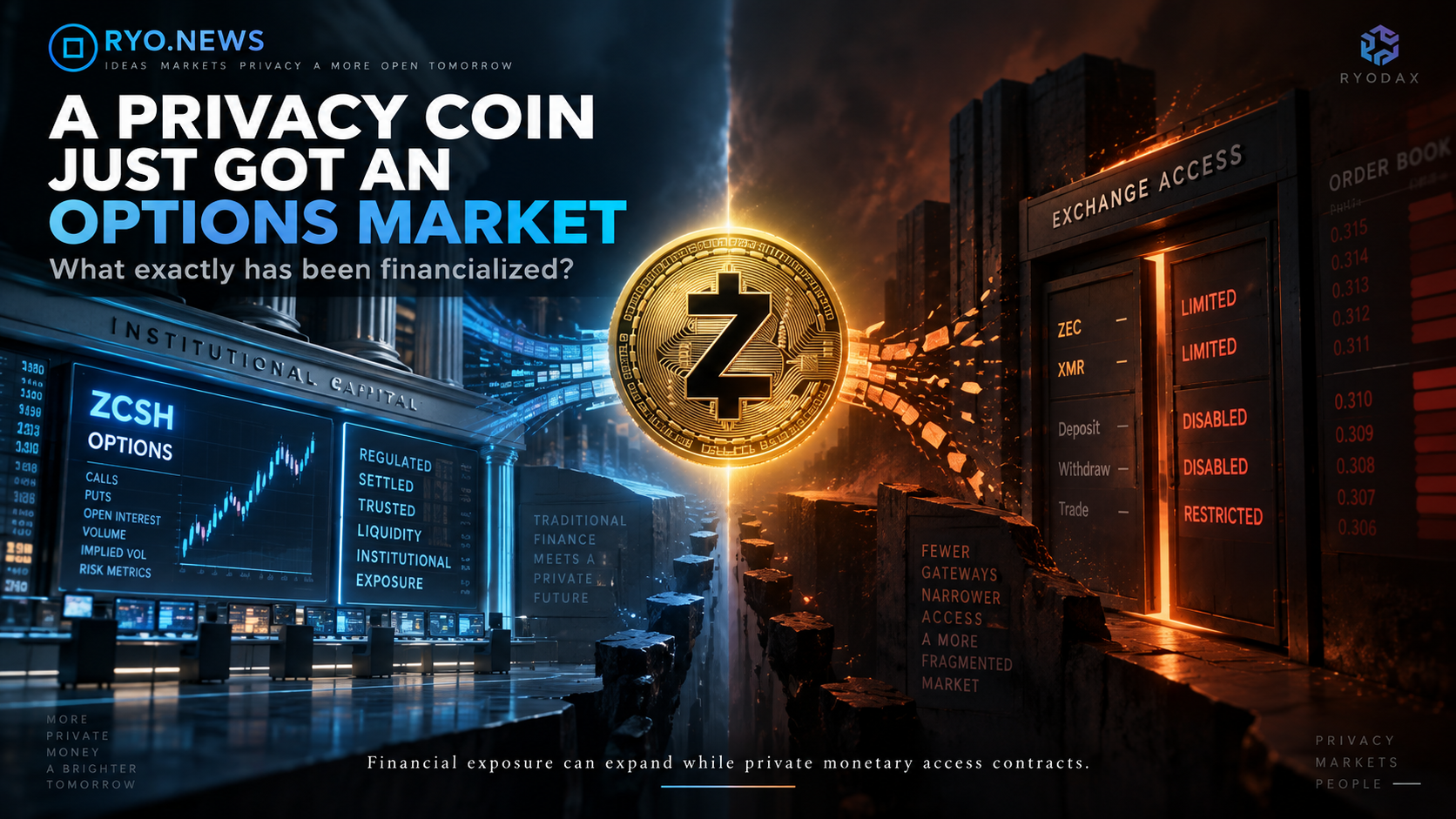 A Privacy Coin Just Got an Options Market — Zcash Financialization