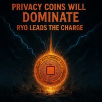 Privacy Coins Rising in the Storm – RYO Leading, Others Leaking #RyoCurrency #PrivacyCoin Dramatic storm-themed digital artwork for Ryo Currency privacy coin: powerful glowing orange Ryo coin at center radiating intense energy, blasting rocks and debris outward amid dark thunderclouds, lightning bolts, and heavy rain; top text reads 'Privacy coins will Dominate. Ryo leads the charge'; symbolizes unstoppable rise of privacy-focused cryptocurrency, survival against surveillance, dominance over hype coins, and leading the next wave of digital privacy in blockchain