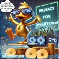 Ditch fiat. Mine private crypto 💰⚡
$RYO = real digital wealth #RyoCurrency #CryptoMining #PrivacyCoin Cartoon duck character representing a crypto investor wearing Ryo glasses and gold chain, holding a digital Ryo currency bill while standing next to a GPU mining rig labeled RYO; surrounded by stacks of gold Ryo coins symbolizing digital wealth; background screen reads "Privacy for eveRYOne" with a speech bubble about privacy and decentralization; visual illustrates cryptocurrency mining, GPU mining setup, privacy coin benefits, and transition from fiat money to decentralized digital assets
